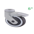 5 Inch holle klinknagel Swivel TPR PP materiaal met beugel medische Caster